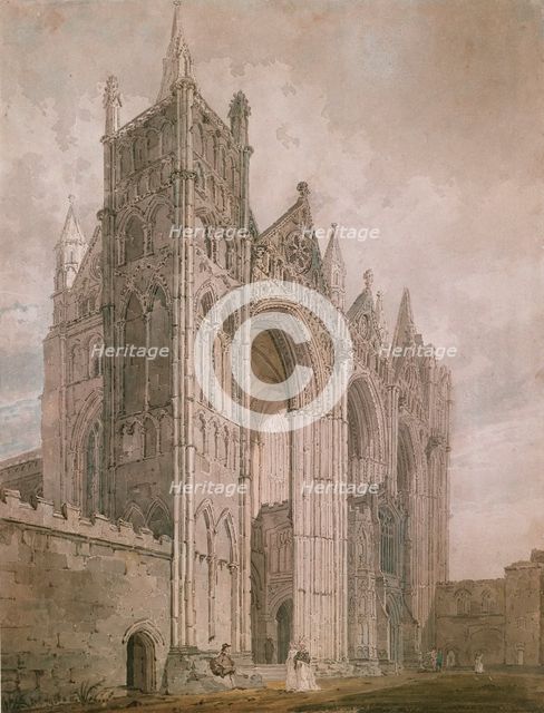 West Front of Peterborough Cathedral, 1794.