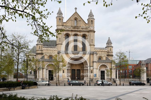 West front of St Anne's Cathedral, Belfast, Northern Ireland, 2010. Creator: Peter Thompson.