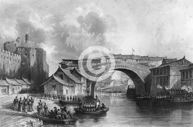'West Gate of Ching-keang-foo' (Zhenjiang), China, 21 July 1842 (c1857).Artist: MJ Starling