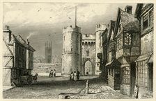 West Gate, Canterbury, Kent c1845. Creator: Unknown