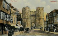 West Gate, Canterbury late 19th-early 20th century. Creator: Unknown