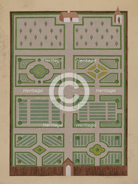 West India Company's Garden, c. 1936. Creator: Helen Miller.