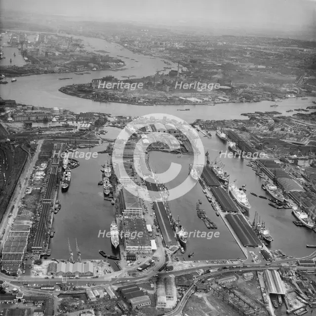 West India Docks, Tower Hamlets, London, 1964. Artist: Aerofilms.