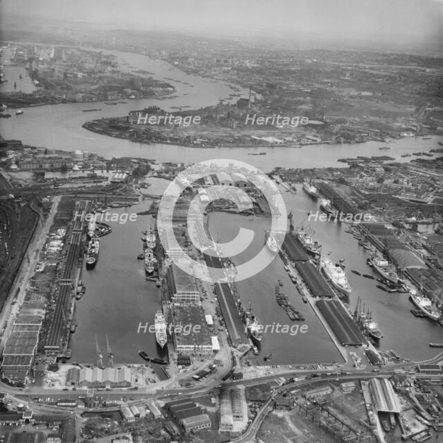 West India Docks, Tower Hamlets, London, 1964. Artist: Aerofilms.