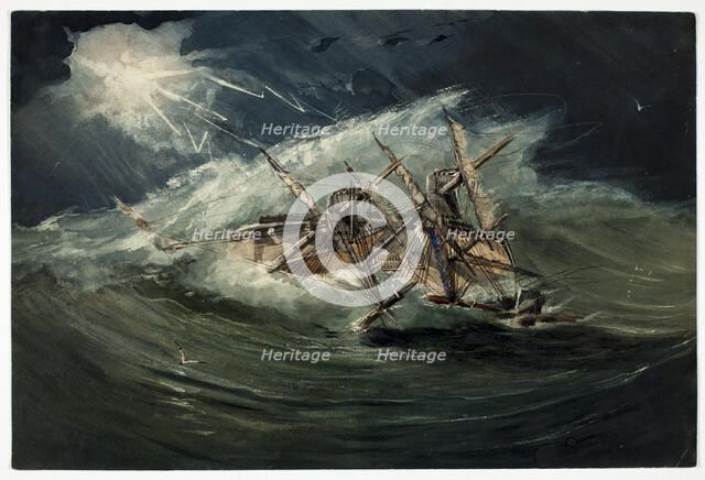 West India Hurricane, 1802-1899. Creators: Unknown, Francois Louis Thomas Francia.