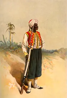 West India Regiment 1890. Creator: Godfrey Douglas Giles