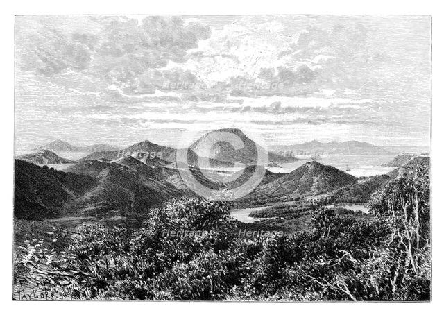 'West Indian scenery, view taken in the Saintes Islands', c1890.Artist: Maynard