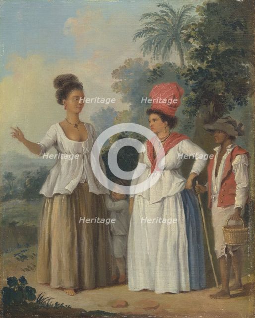 West Indian Women of Color, with a Child and Black Servant, ca. 1780. Creator: Agostino Brunias.