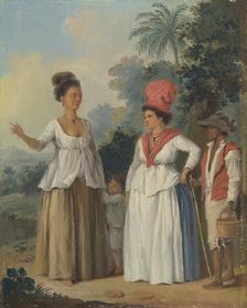 West Indian Women of Color, with a Child and Black Servant, ca. 1780. Creator: Agostino Brunias