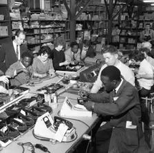 West Indian workers at the GEC, Swinton, South Yorkshire, 1962. Creator: Michael Walters