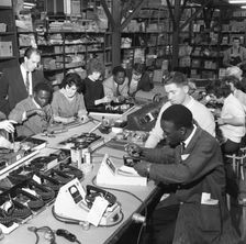West Indian workers at the GEC, Swinton, South Yorkshire, 1962. Creator: Michael Walters