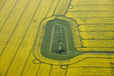 West Kennet Long Barrow, a Neolithic chambered burial mound, Wiltshire, 2015. Creator: Historic England