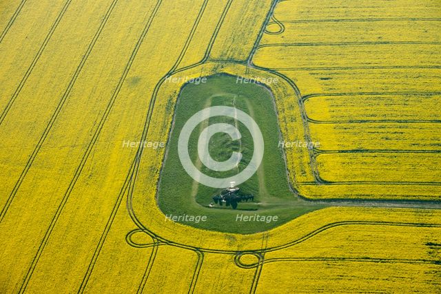West Kennet Long Barrow, a Neolithic chambered burial mound, Wiltshire, 2015. Creator: Historic England.
