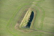West Kennet Long Barrow, a Neolithic chambered burial mound, Wiltshire, 2019. Creator: Damian Grady