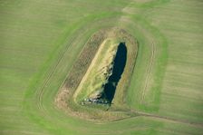 West Kennet Long Barrow, a Neolithic chambered burial mound, Wiltshire, 2019. Creator: Damian Grady
