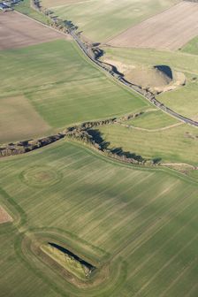 West Kennet long barrow and Silbury Hill, Wiltshire, 2019. Creator: Damian Grady