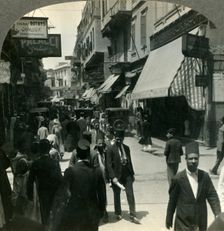 West on the Muski, Chief Arabian Thoroughfare of Cairo, Egypt c1930s. Creator: Unknown