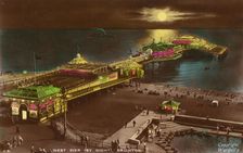 West Pier by night, Brighton, 1939. Creator: Unknown