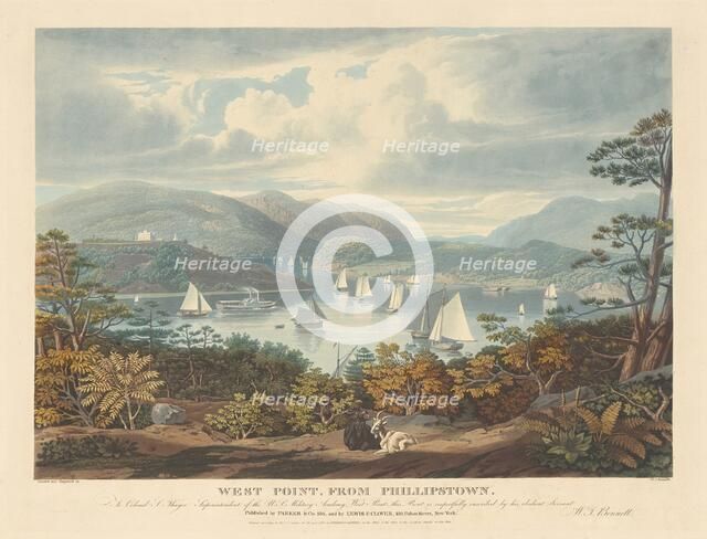 West Point, from Phillipstown, published 1831. Creator: William James Bennett.