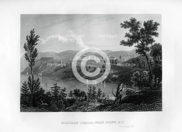 West Point Military School, New York, 1855. Artist: Unknown