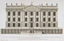 West prospect of Chatsworth House, Derbyshire, c1800. Creator: Unknown