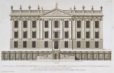 West prospect of Chatsworth House, Derbyshire, c1800. Creator: Unknown