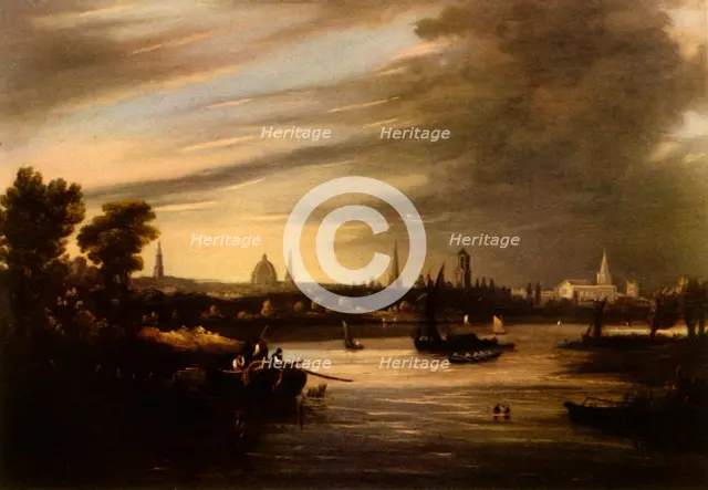 'West Prospect of Oxford', 19th century, (1943).  Creator: William Turner.