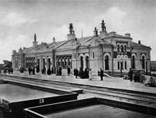 West-Siberian Railroad. The Passenger Terminal of Omsk Station (Front View), 1892-1896. Creator: Unknown