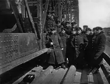 West-Siberian Railroad. Bridge Across the Ob River. Examination of a Sag Using..., 1892-1896. Creator: Unknown