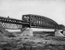 West-Siberian Railroad. Bridge of 100 Sazhens Length Across the Ishim River, 1892-1896. Creator: Unknown