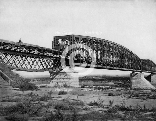 West-Siberian Railroad. Bridge of 100 Sazhens Length Across the Ishim River, 1892-1896. Creator: Unknown.