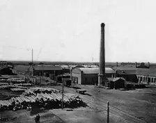 West-Siberian Railroad. Main Workshop of the Omsk Station. General View, 1892-1896 Creator: Unknown