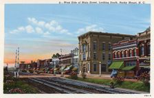 West side of Main Street, looking south, Rocky Mount, North Carolina, USA, 1940
