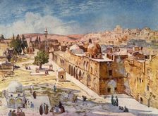 West Side of Temple Area from Barracks Near the Site of the Tower of Antonia 1902. Creator: John Fulleylove