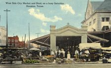 West Side City Market and Shed, on a busy Saturday, Houston, Texas, USA, 1911