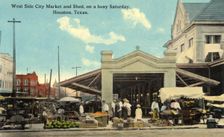 West Side City Market and Shed, on a busy Saturday, Houston, Texas, USA, 1911