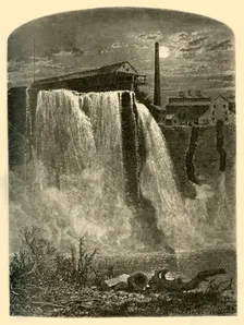 West Side, Upper Falls of the Genesee 1874. Creator: W.H. Morse