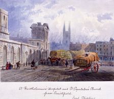 West Smithfield, London, c1840. Artist: Shelley