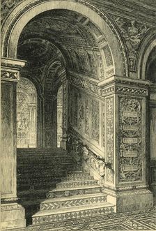 West Staircase, Leading to the Ceramic Gallery c1876, (1881). Creators: John Watkins, John R.E. Watkins