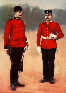 West Surrey (Adjutant) and East Surrey (Sergeant-Major) 1901. Creator: Gregory & Co