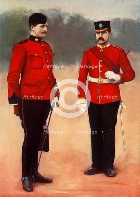 'West Surrey (Adjutant) and East Surrey (Sergeant-Major)', 1901. Creator: Gregory & Co.