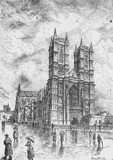 Westminster Abbey 1890. Artist: Hume Nisbet