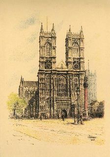 Westminster Abbey 1924. Creator: L A Hayes