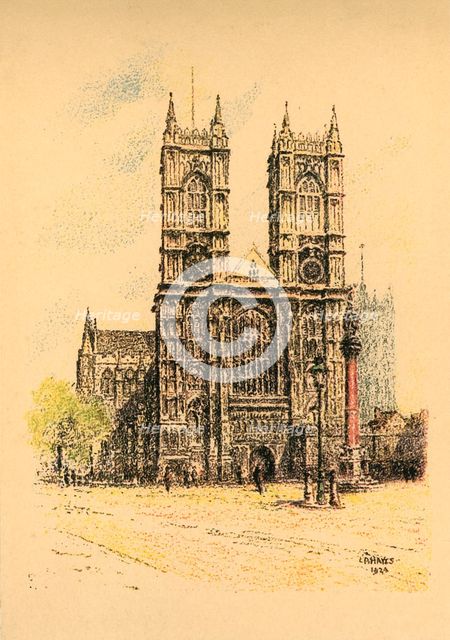 'Westminster Abbey', 1924. Creator: L A Hayes.
