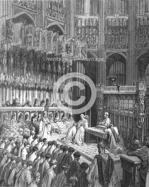 'Westminster Abbey - Confirmation of Westminster Boys', 1872.  Creator: Gustave Doré.