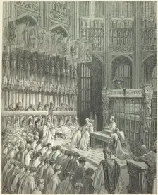Westminster Abbey - Confirmation of Westminster Boys, 1872. Creator: Adolphe François Pannemaker