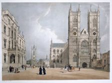 Westminster Abbey and Hospital, London, 1842. Creator: Thomas Shotter Boys