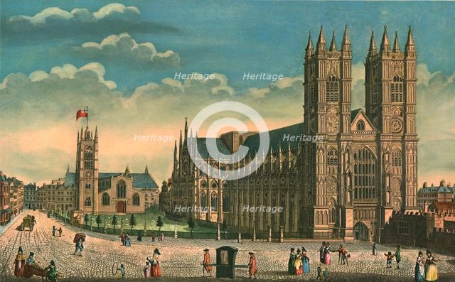 Westminster Abbey and St Margaret's Church, c1793.  Creator: Thomas Bowles.