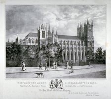 Westminster Abbey and St Margaret's Church, London, 1830. Artist: Dean and Munday