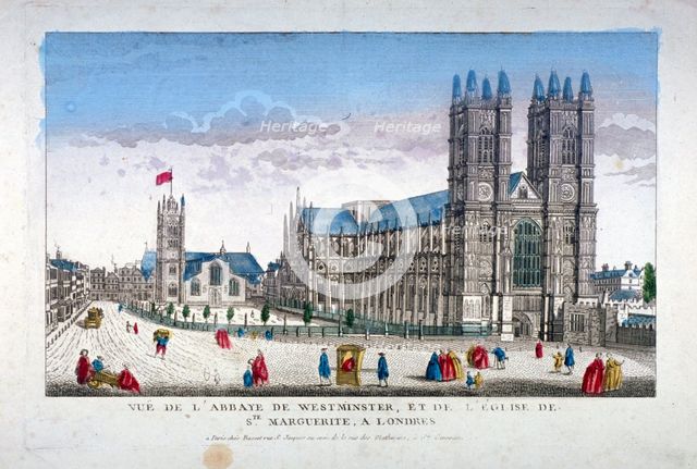 Westminster Abbey and St Margaret's Church, London, c1755. Artist: Anon